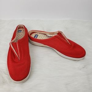 Keds red mules shoes size 8